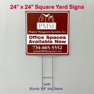 4mm Coroplast Yard Signs 24" x 24"